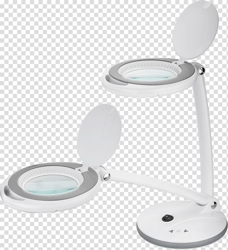 Light-emitting diode Magnifying glass LED lamp, light transparent background PNG clipart