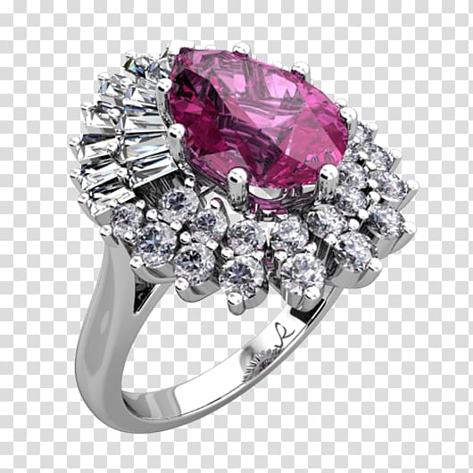 Ruby Body Jewellery Diamond Magenta, ruby transparent background PNG clipart