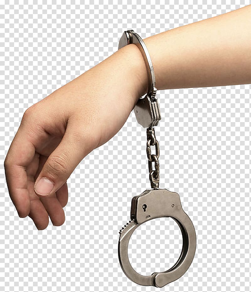 person with handcuffs, China Handcuffs Crime Arrest Police, Beat with handcuffs hand transparent background PNG clipart