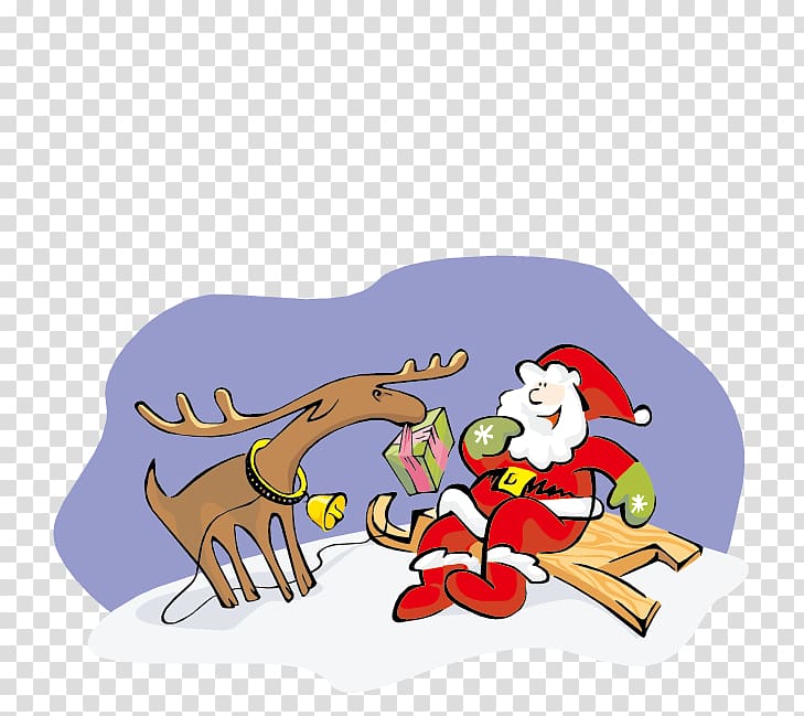 Santa Clauss reindeer Ded Moroz Santa Clauss reindeer Christmas, Santa\'s reindeer transparent background PNG clipart