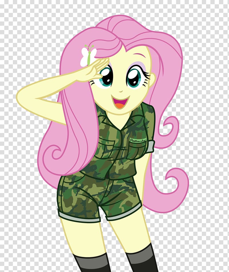 Fluttershy Twilight Sparkle My Little Pony: Equestria Girls Rainbow Dash Military, military transparent background PNG clipart