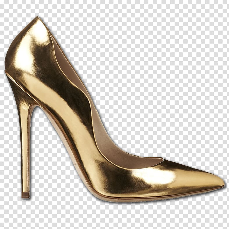 Court shoe High-heeled shoe Gold Peep-toe shoe, gold transparent background PNG clipart