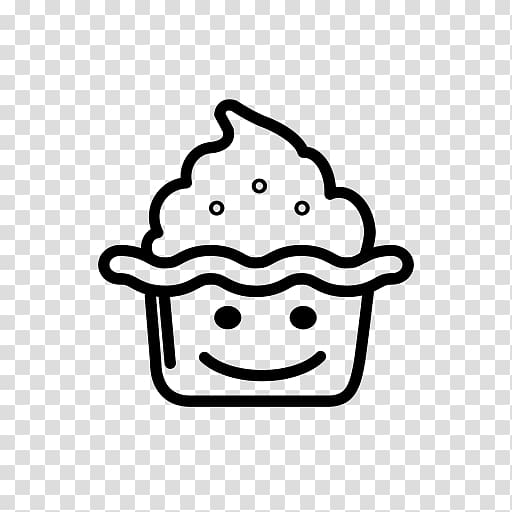 Cupcake Chocolate ice cream Computer Icons Frosting & Icing, smiley transparent background PNG clipart