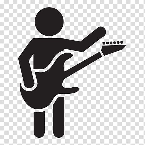 Logo Guitarist Punk rock, guitar transparent background PNG clipart