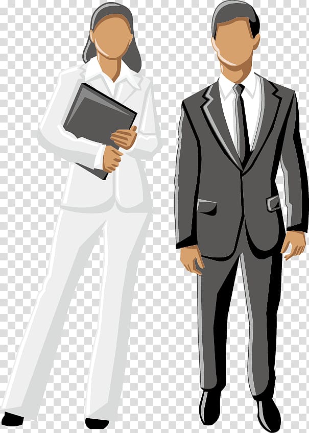 business man and woman clipart