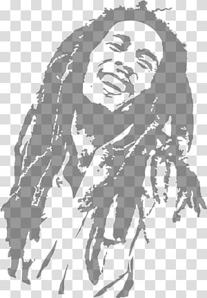 Bob Marley Outline transparent background PNG clipart