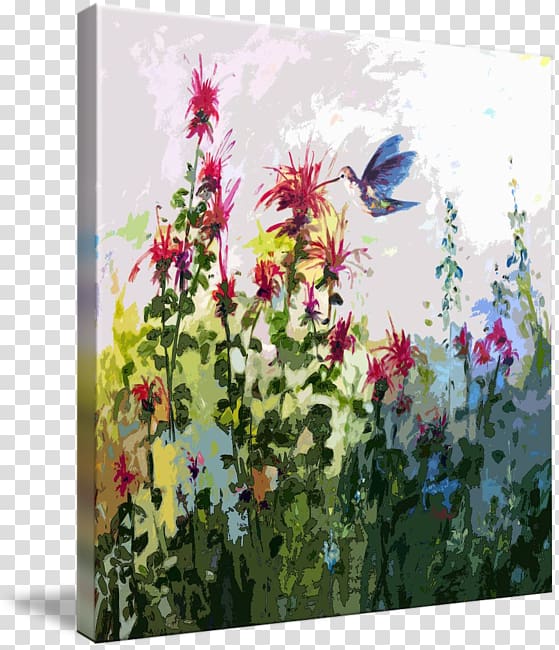 Floral design Cut flowers Art Gallery wrap Acrylic paint, watercolor bee transparent background PNG clipart
