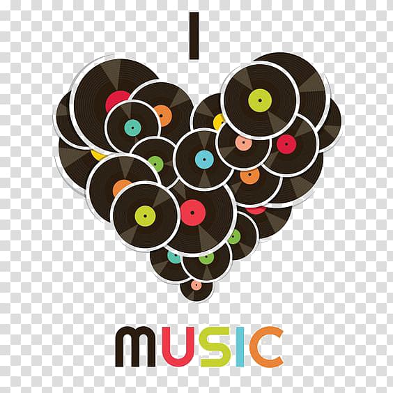 i love music transparent background PNG clipart