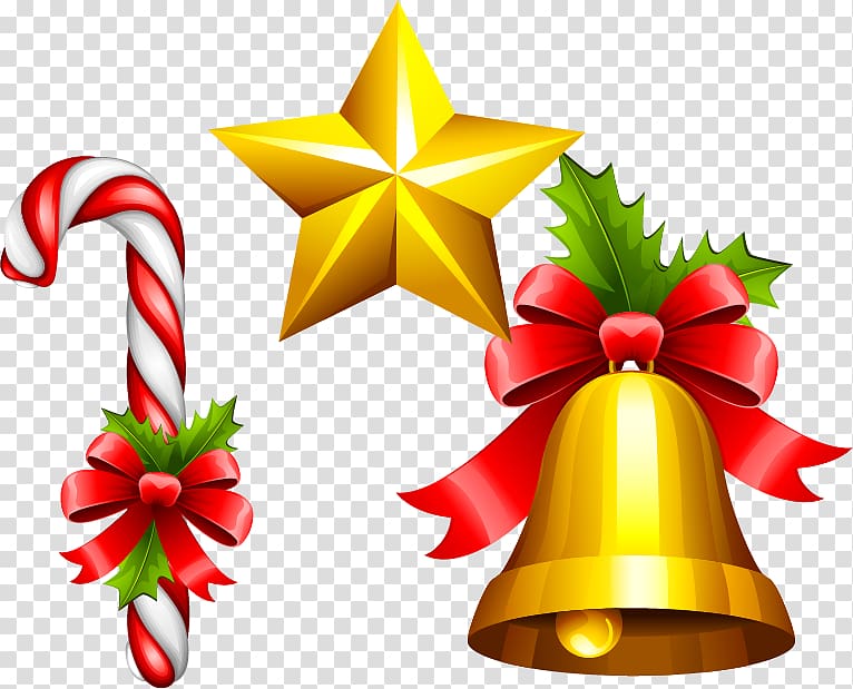 Christmas Jingle bell , Star Christmas bells material transparent background PNG clipart