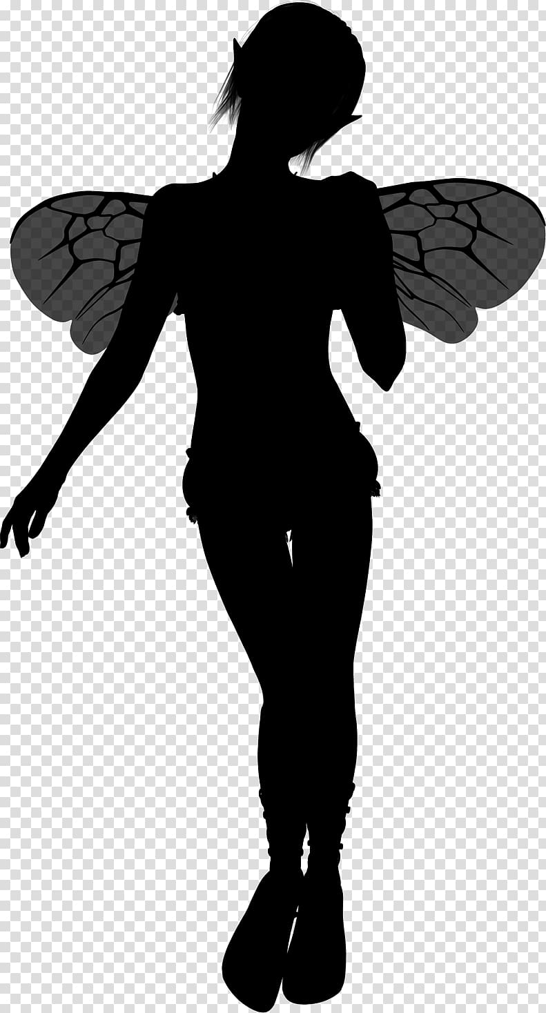 Silhouette Fairy Pixie, Silhouette transparent background PNG clipart