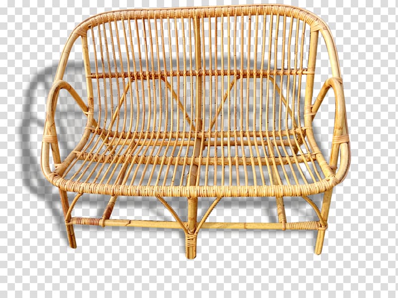 Wicker Rattan Couch Furniture Chair, chair transparent background PNG clipart