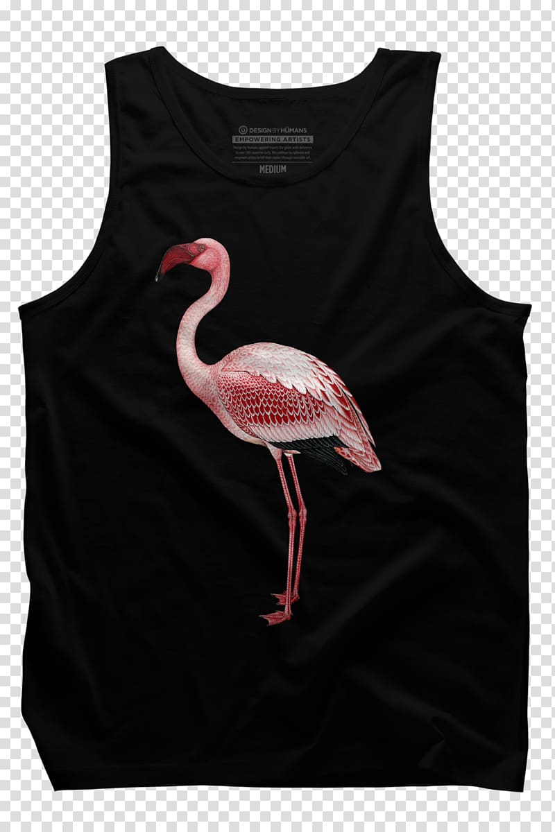 T-shirt Pink M Neck, flamingo printing transparent background PNG clipart