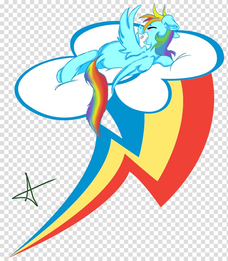 Rainbow Dash Pony, napping transparent background PNG clipart