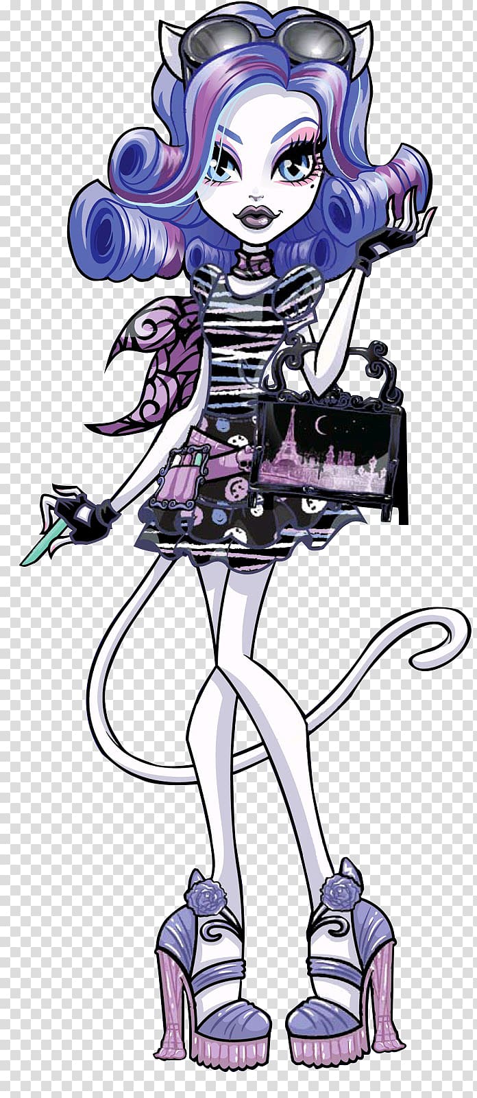 Monster High Doll Werecat Ever After High Barbie, delicate and elegant transparent background PNG clipart