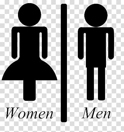Logo Toilet, Men and women sign transparent background PNG clipart