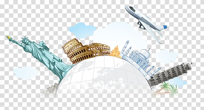World Travel Illustration, city ​​building transparent background PNG clipart