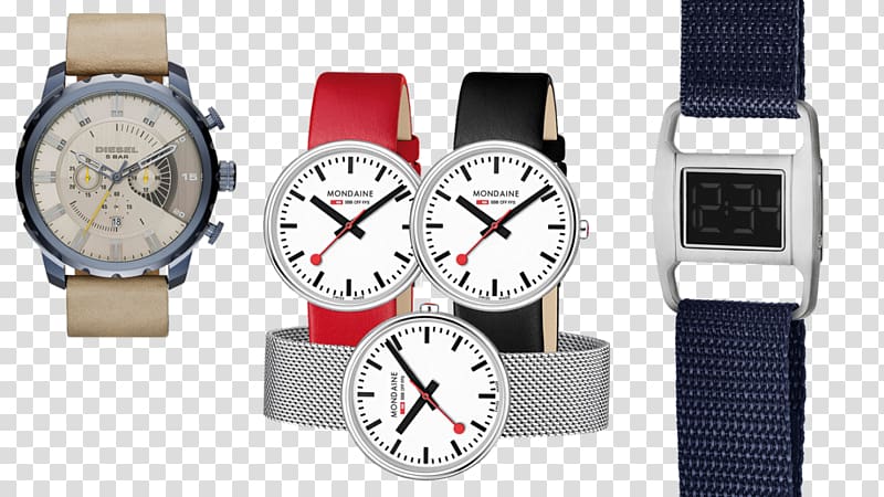 Chronometer watch Diesel Brand Chronograph, watch transparent background PNG clipart