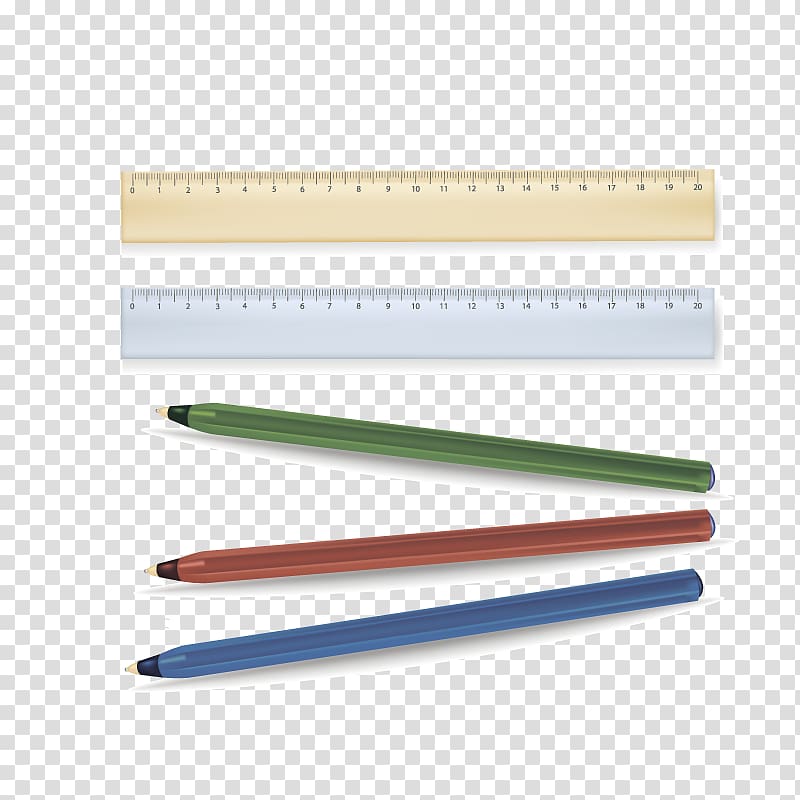 Pen Ruler Designer, Ruler and pen transparent background PNG clipart