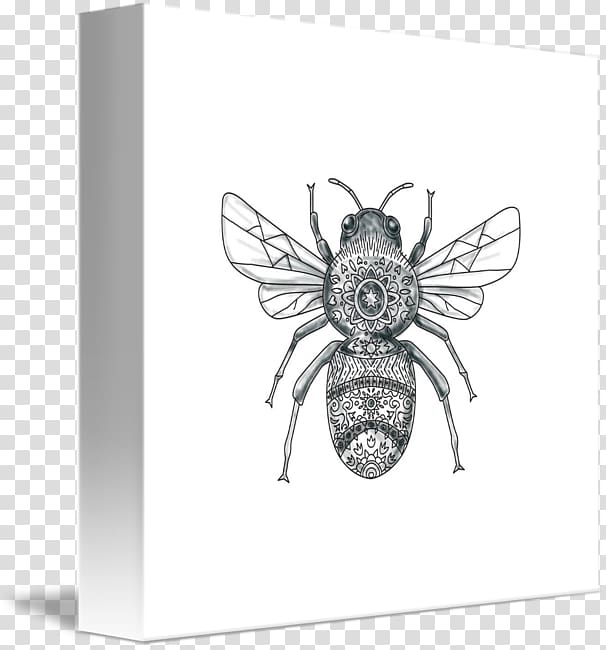 Honey bee Mandala Tattoo, bee transparent background PNG clipart