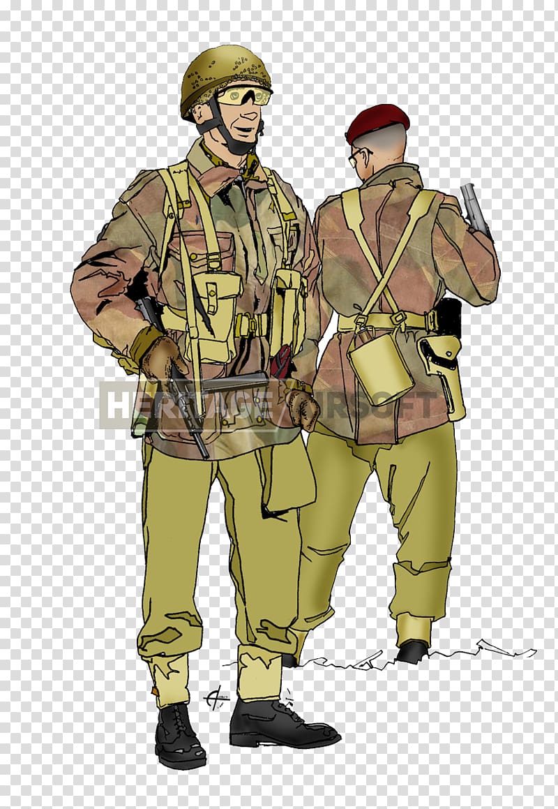 Paratrooper Soldier Normandy landings Second World War Army, british soldier transparent background PNG clipart