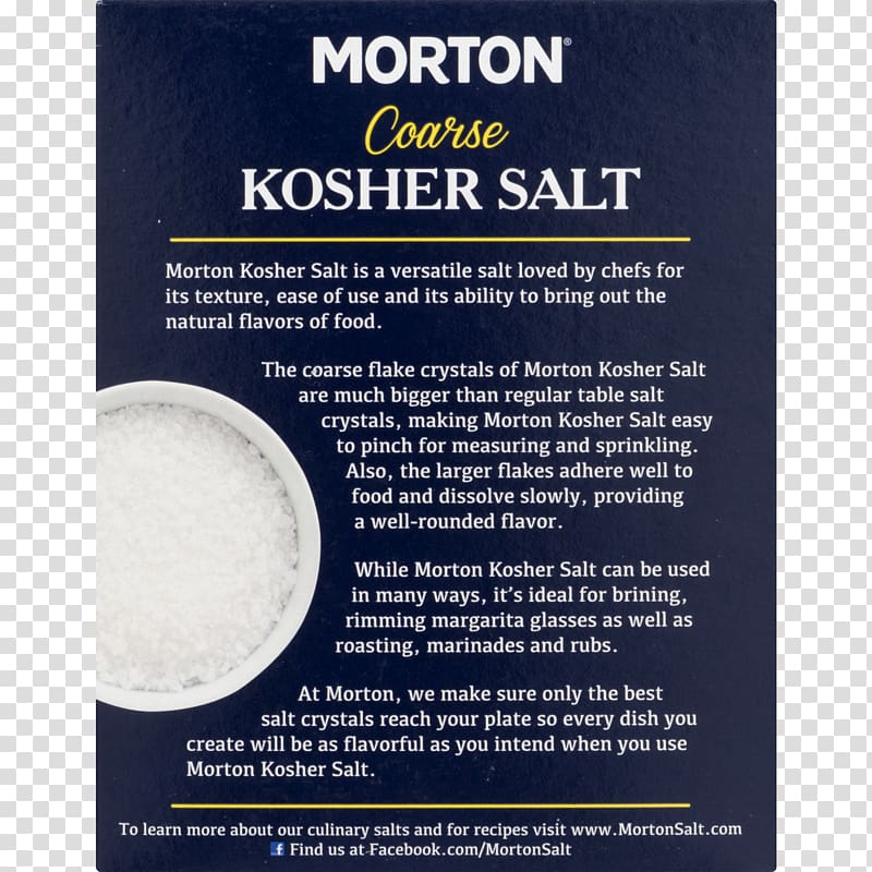 Kosher foods Kosher salt Pickling salt, salt transparent background PNG clipart