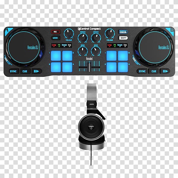 DJ controller Audio Mixers Disc jockey DJ mixer Computer DJ, folding dj headset transparent background PNG clipart