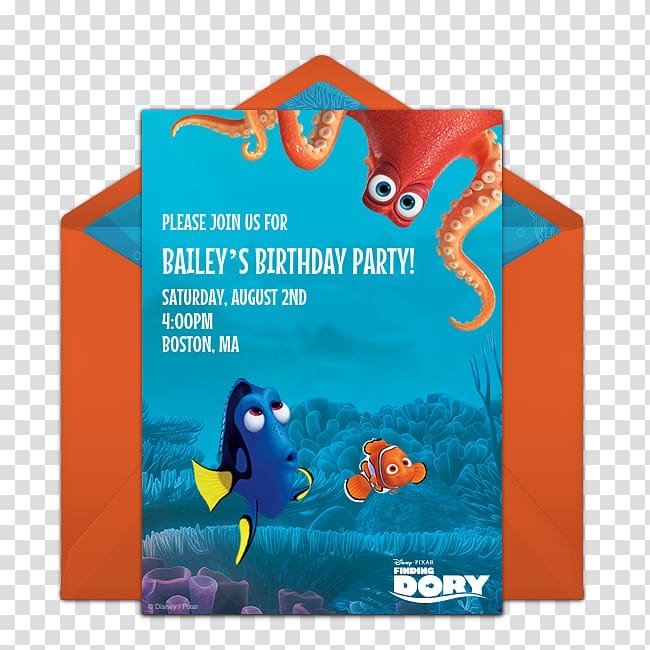 Wedding invitation Nemo Paper Birthday Convite, sea İNVİTATİON transparent background PNG clipart