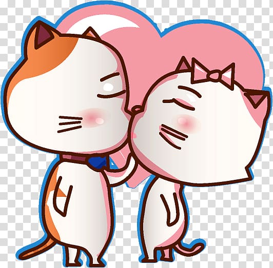 Cat Love Wedding Hug Family, Cat transparent background PNG clipart