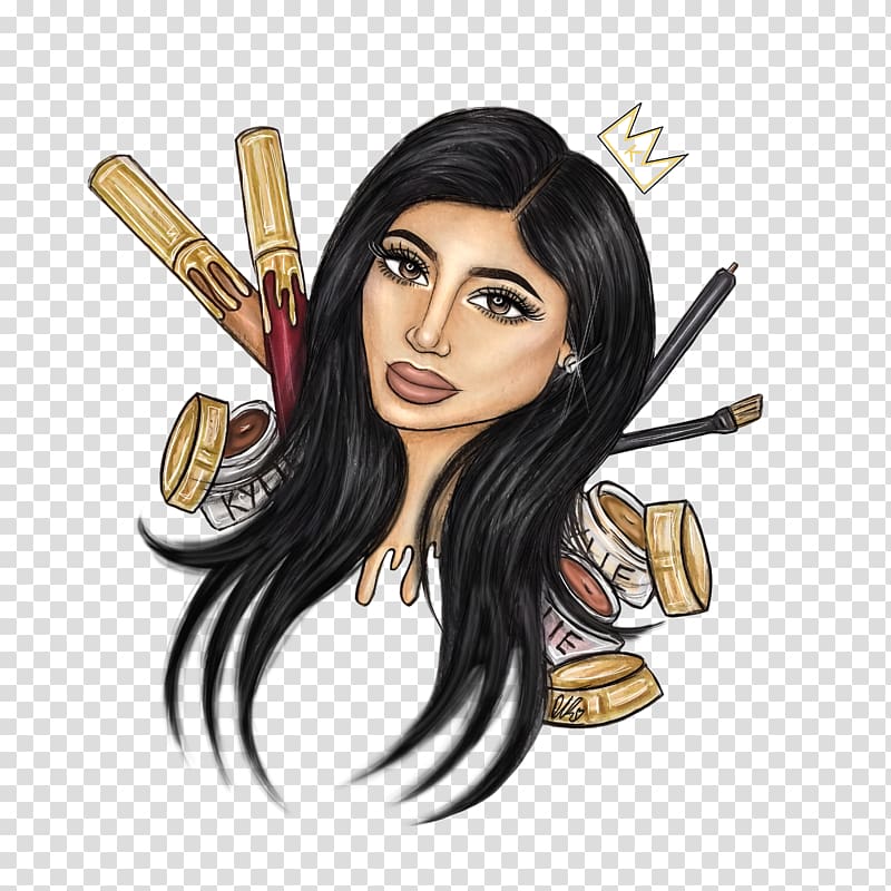 Kylie Jenner Drawing Cosmetics Art, kylie jenner transparent background PNG clipart