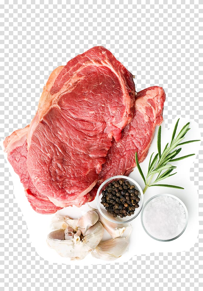 Sirloin steak Ham Capocollo Bresaola Venison, poultry butcher transparent background PNG clipart