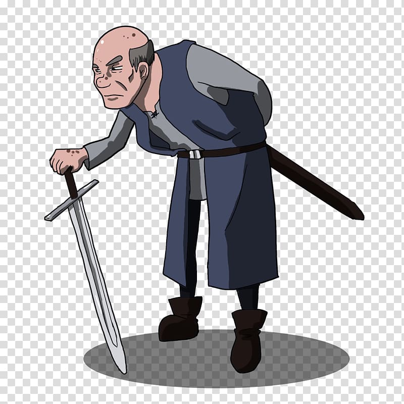 Cartoon Human behavior Character, the old man who fell and bled transparent background PNG clipart