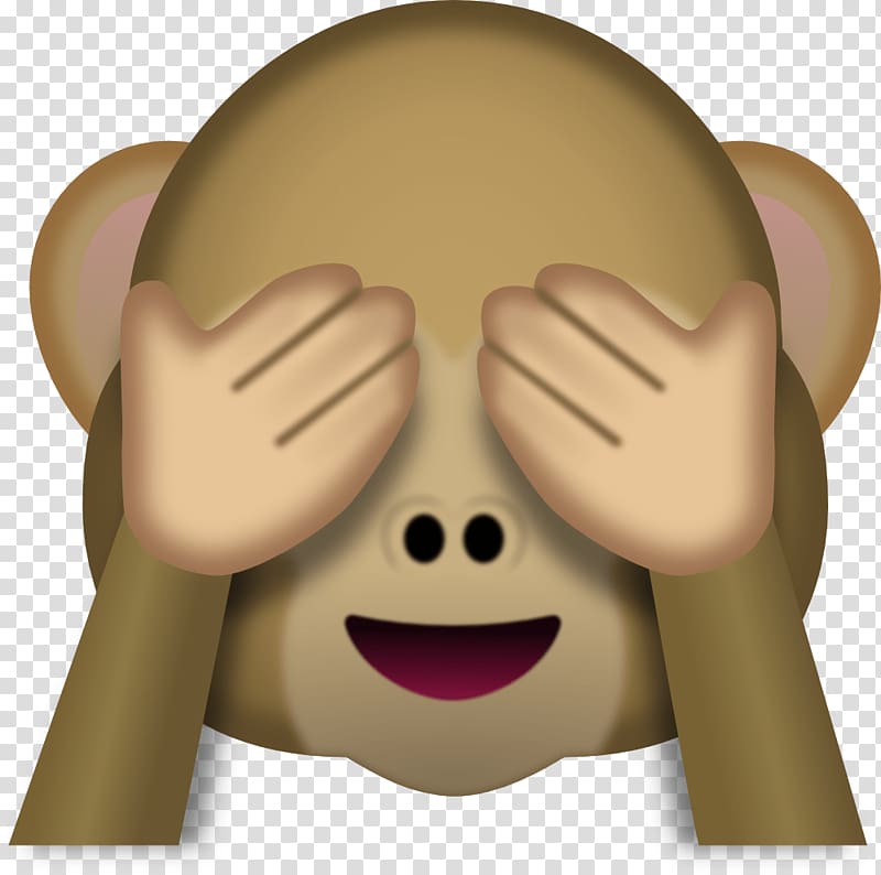 wise monkey , Monkey Face Emoji transparent background PNG clipart