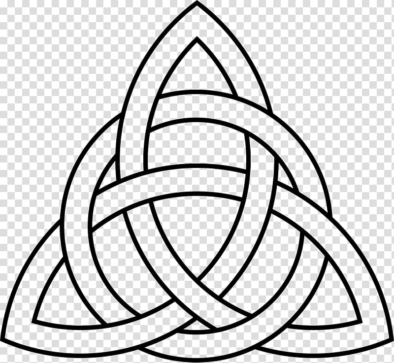 black triquetra logo illustration, Celtic knot Triquetra Celts , celtic transparent background PNG clipart