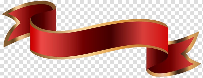red and gold ribbon , Banner Red , red banner transparent background PNG clipart
