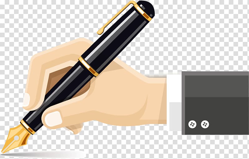 Fountain pen Paper, Holding pen transparent background PNG clipart