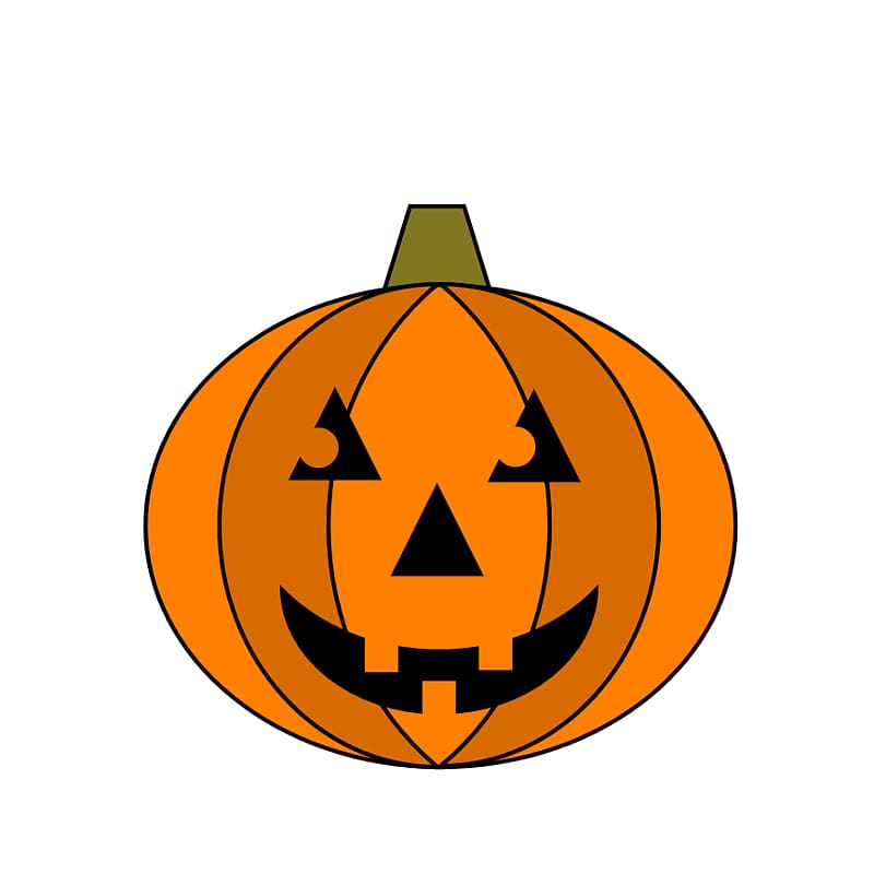 Pumpkin Jack-o\'-lantern Halloween Black and white , Free Castle transparent background PNG clipart