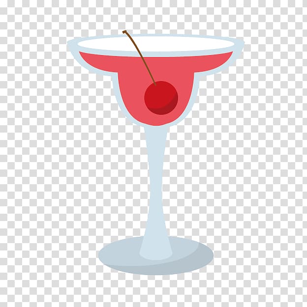 Cocktail garnish Martini Pink Lady Cosmopolitan, Cartoon red cocktail transparent background PNG clipart