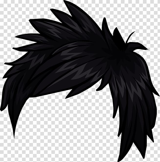 Club Penguin Hair , black hair transparent background PNG clipart
