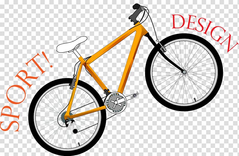 Bicycle pedal Bicycle wheel, Monogram painted yellow bike transparent background PNG clipart