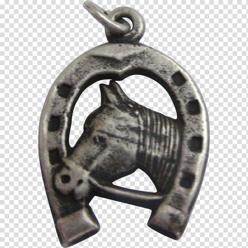 Horse Silver Metal Charms & Pendants, horseshoe transparent background PNG clipart