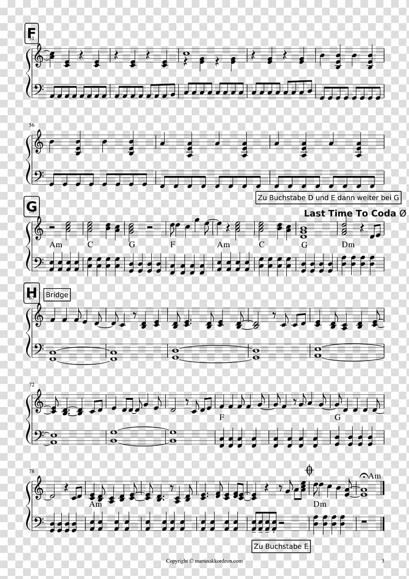 Sheet Music Piano Musical note Song, Alan Walker transparent background PNG clipart