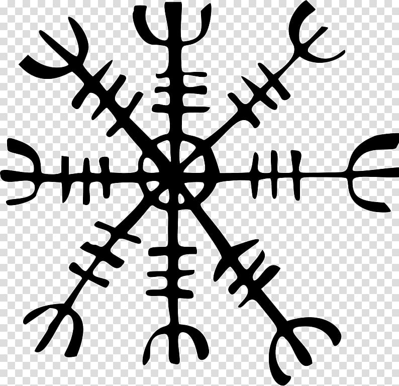 Galdrabók Vegvísir Icelandic magical staves Helm of Awe Witchcraft, symbol transparent background PNG clipart