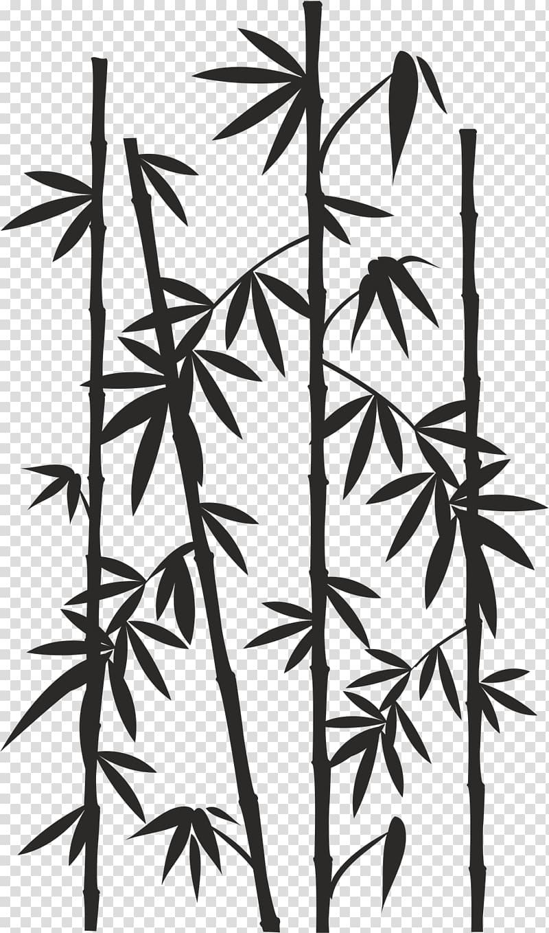Bamboo Drawing Reed Silhouette, bamboo transparent background PNG clipart