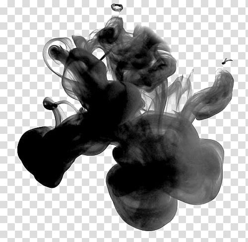 free black ink smoke element buckle transparent background PNG clipart