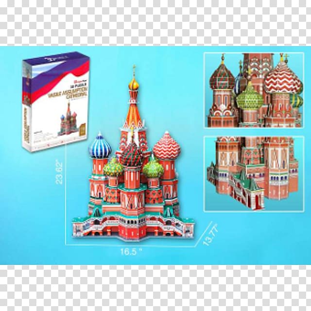 Saint Basil\'s Cathedral 3D-Puzzle Toy Three-dimensional space, Cathedral transparent background PNG clipart