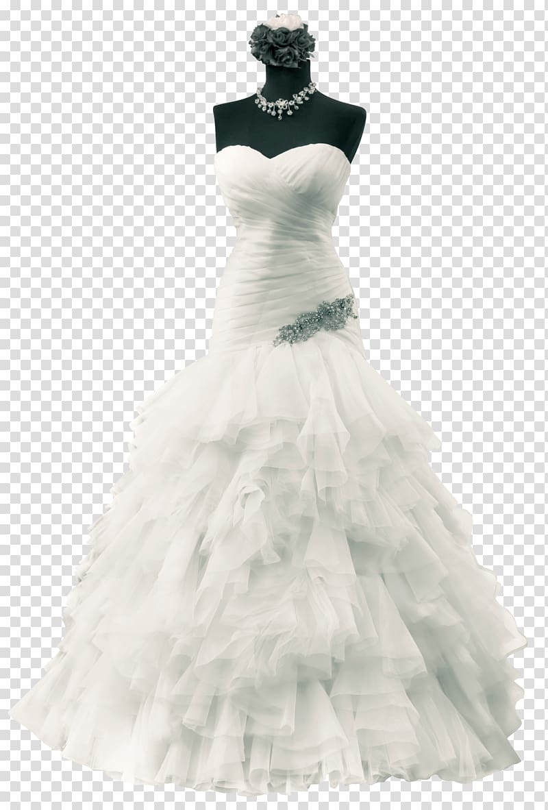 Wedding dress Evening gown, dress transparent background PNG clipart