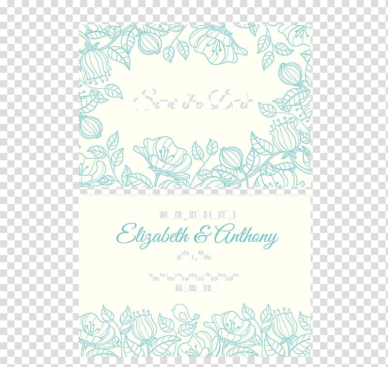 Wedding Icon, Elegant hand-painted pattern wedding card transparent background PNG clipart