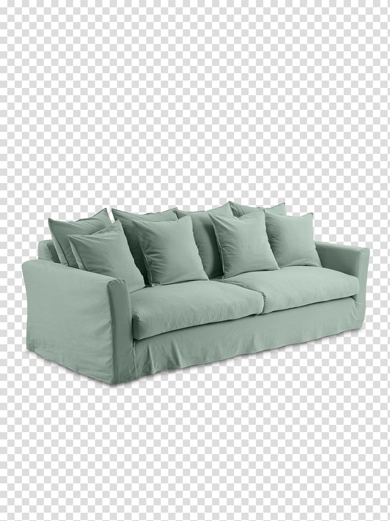 Sofa bed Slipcover Couch Cushion, celadon transparent background PNG clipart