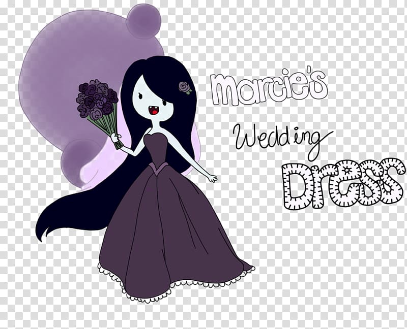 Marceline the Vampire Queen Princess Bubblegum Wedding dress Bride, dress transparent background PNG clipart