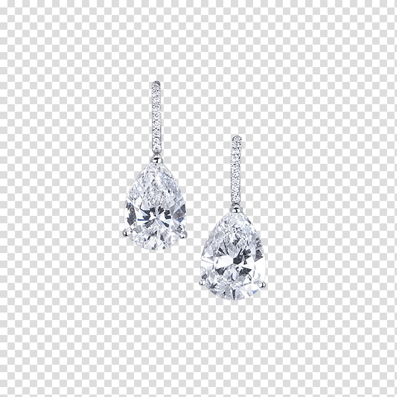 Earring Charms & Pendants Body Jewellery Silver, diamond stud transparent background PNG clipart
